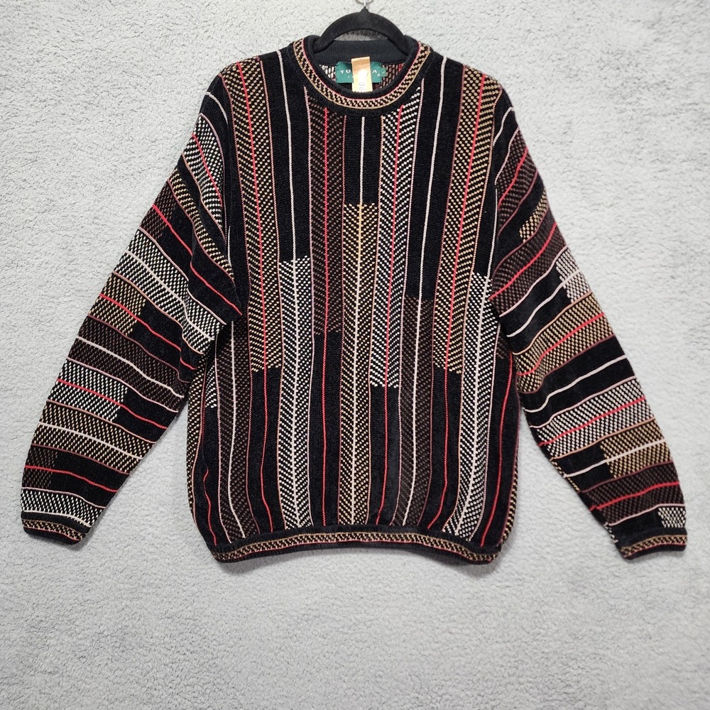 Vintage Tundra Canada Coogi Style 3D Black Red Gray Large Dad Work‎ Wear